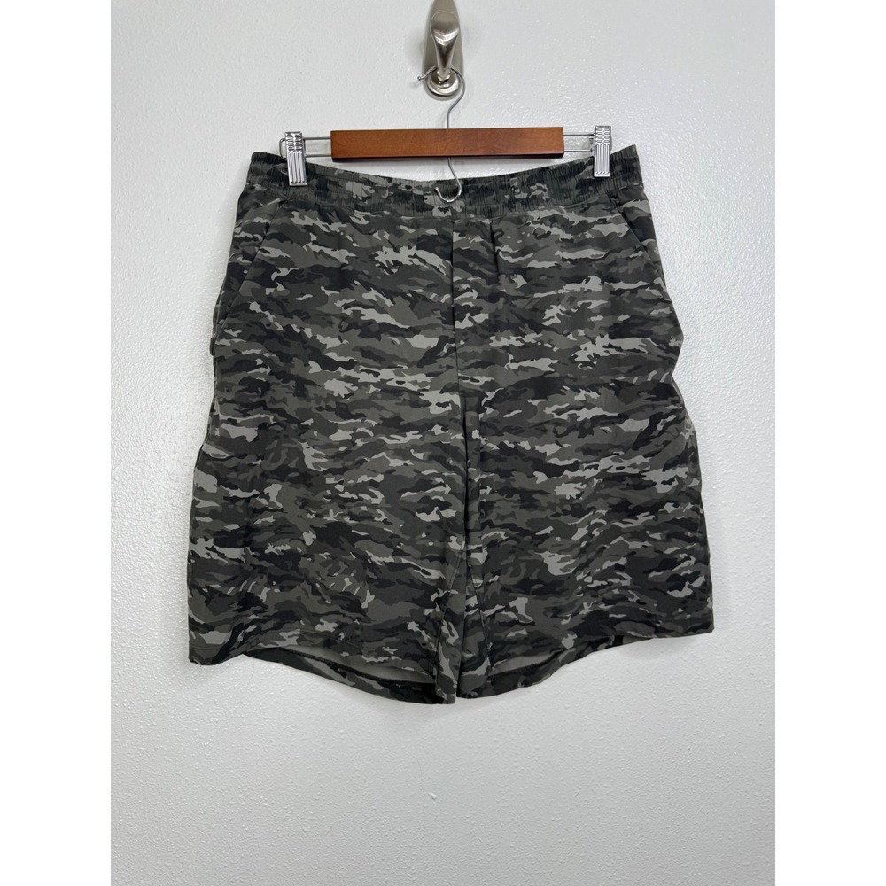 Lululemon Mens Pace Breaker 9" Lined Shorts Heritage Camo Dark Olive Multi L
